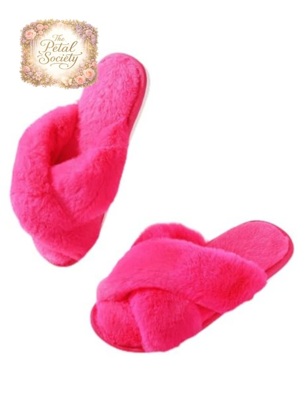 Memory Foam Fuzzy Open Toe Slide Slippers for Women